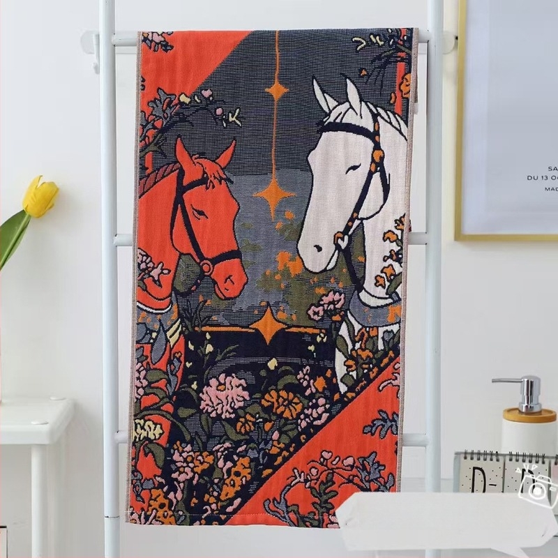 Négy réteg géz pamut fürdőlepedő, 100% pamut, Jacquard, 310 g