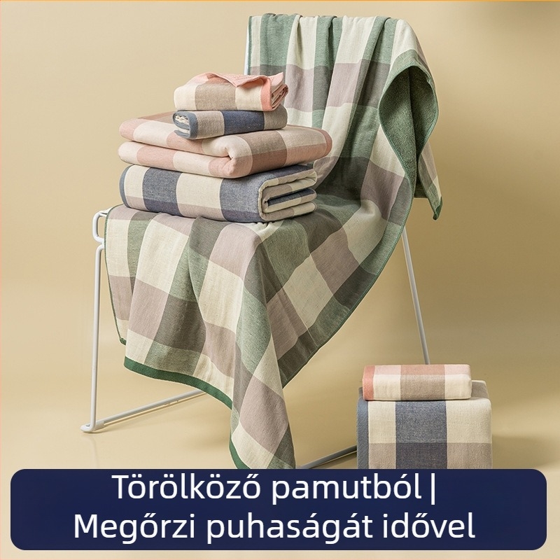 Dedonhome fürdőtörölköző, 100% pamut, 300–400 g, 32 szál, hímzés, varrás, sima szövés