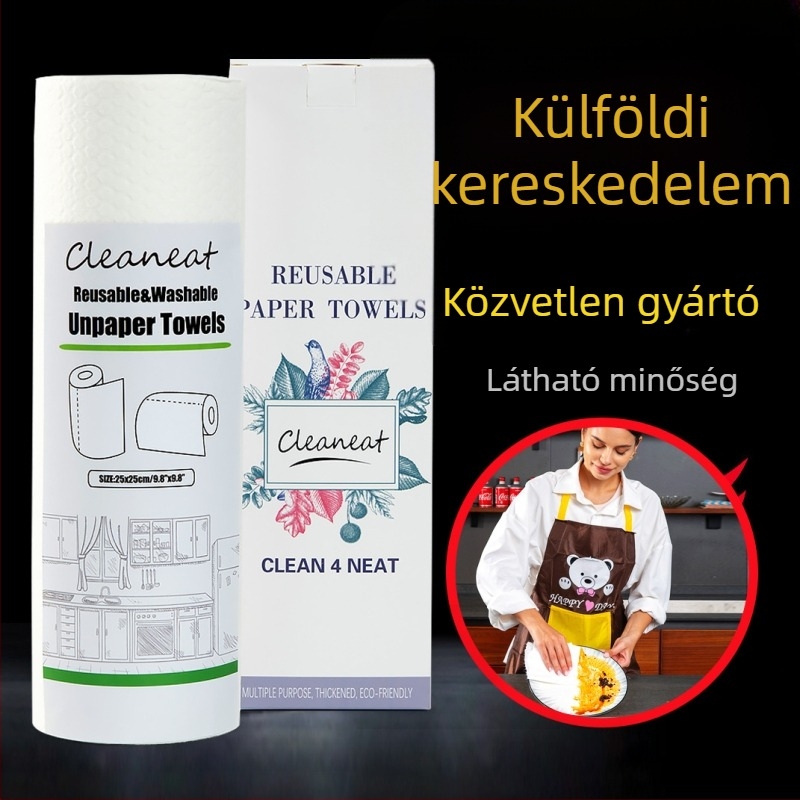 Klingnette Egyszer használatos konyhai törlőkendők, nem szövött anyag, egyszínű mintázat, olaj- és vízfelszívó, többfunkciós tisztítás