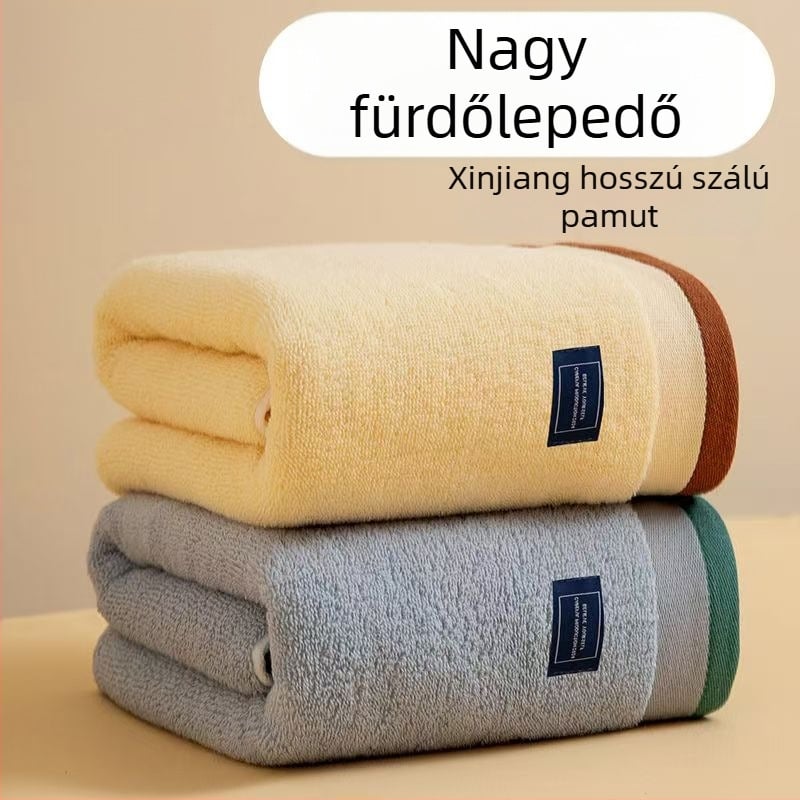 Fürdőlepedő, 100% pamut, 300–400 g, 32 fonal, sima kötés, megnövelt és vastított, egész testet befed