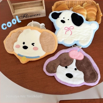 Kéztörlő korall fleece-ből, megerősített, rendkívül nedvszívó, aranyos mesés dizájn, konyha és fürdőszoba kettős használatra, 200 g+