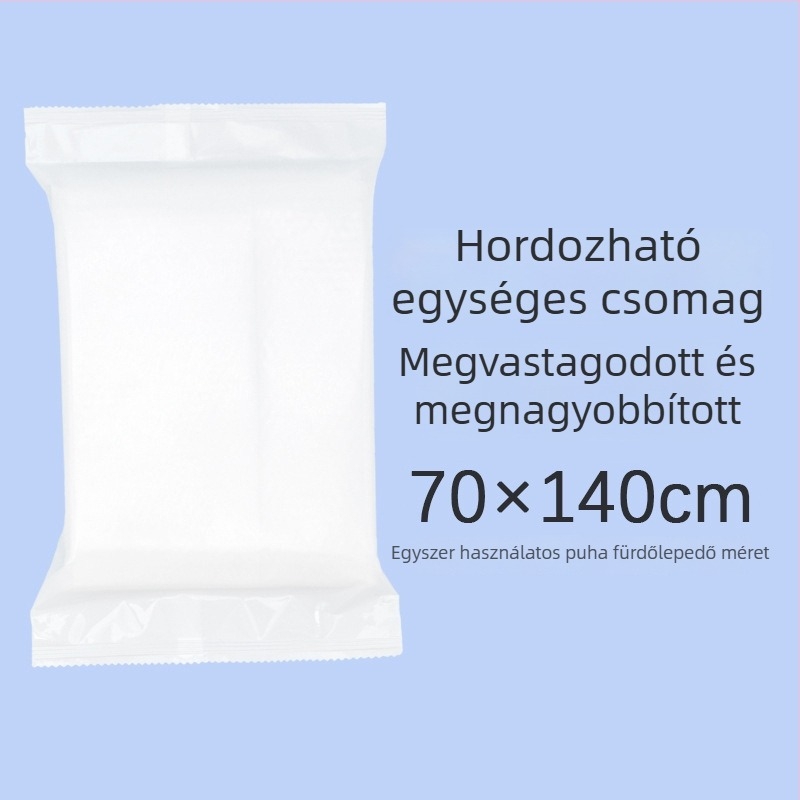 Egyszer használatos fürdőlepedő, egyedi csomagolásban, 100% viszkóz rost, növényi rostok, testreszabható feldolgozás, vízfelvétel 0–5 s, szállodák és panziók számára