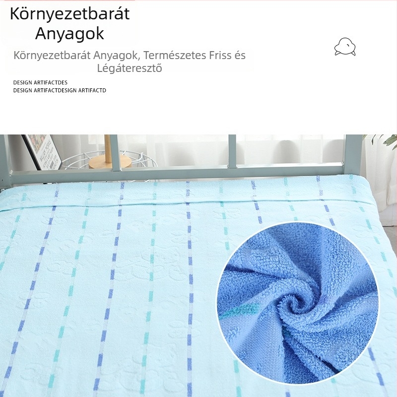 Nyári pamut törölköző-takaró, 100% pamut, 1000 g, reaktív nyomtatás és jacquard szövés, modern minimalista stílus