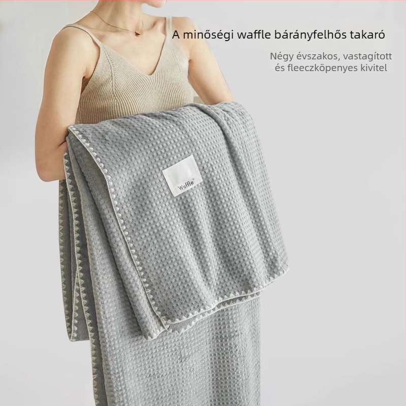 Plüss törölköző pléd kanapéhoz és az irodába — minimalist, egész éves, kevesebb mint 300 g