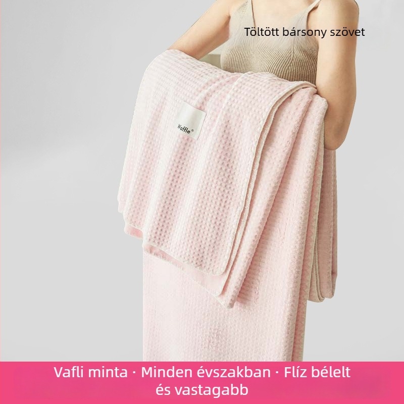 Plüss törölköző pléd kanapéhoz és az irodába — minimalist, egész éves, kevesebb mint 300 g