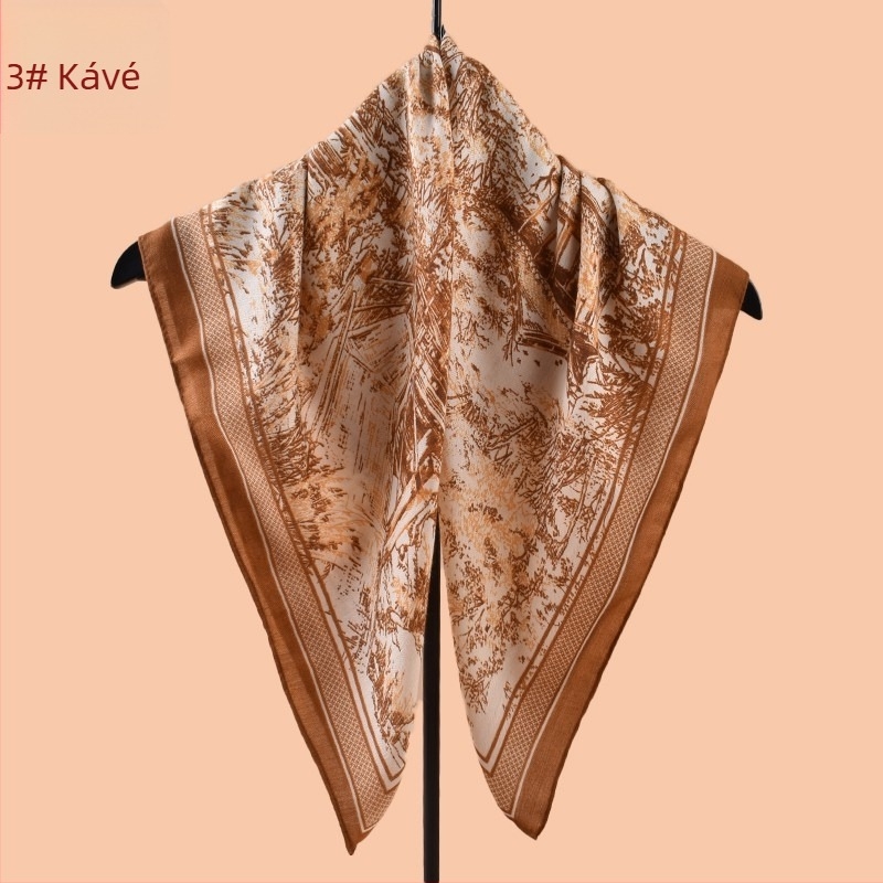 Rz7020 Pamut herringbone sál — Művészi vintage mintázat