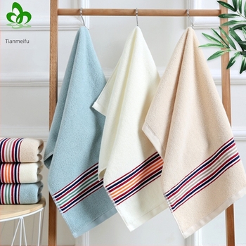 Tianmeifu Jacquard pamut arctörölköző, csíkos mintával, 100–120 g, 32-es fonal