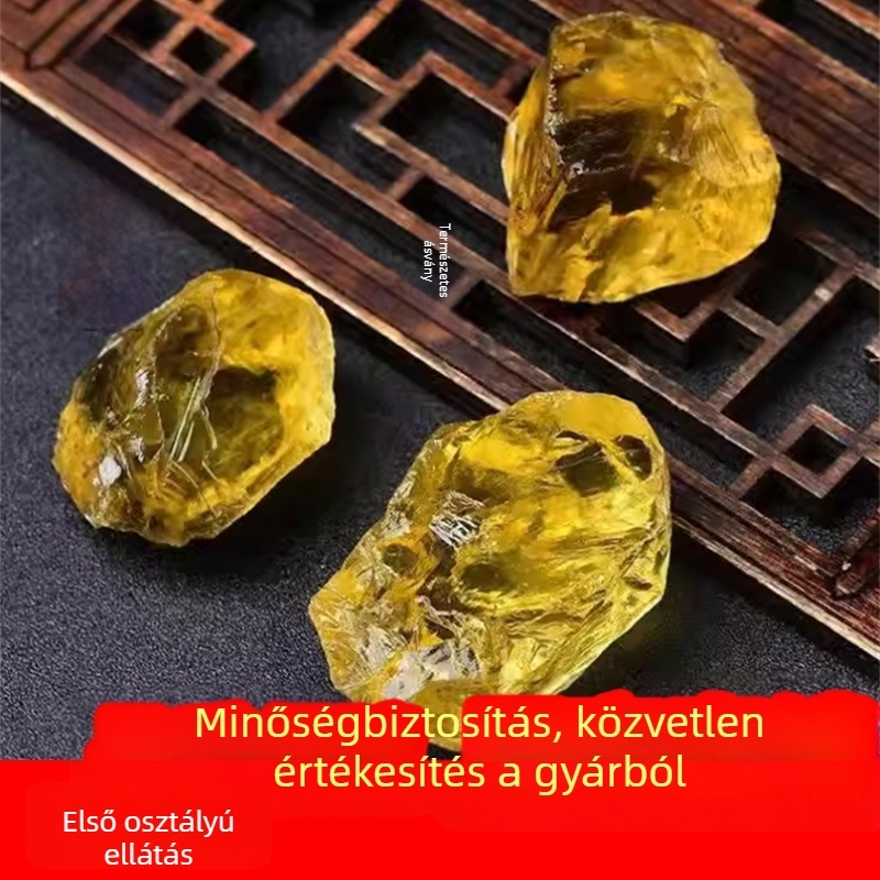 Citrin nyers kő — dísz faragáshoz és oktatáshoz, kristálypéldány