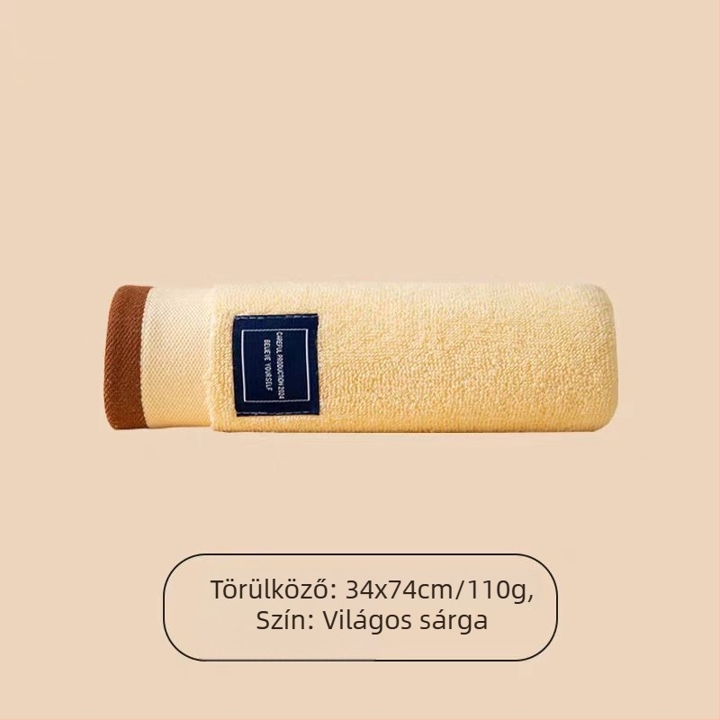 100% pamutból készült arctörölköző, vastag és nagyon nedvszívó háztartási használatra, 32s szál, sima szövés, 100–120 g