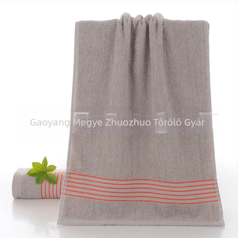 Pamut törölköző, 100 g, egyszálas fonal, jacquard és sima szövés, nedvességfelszívás 11–15 mp