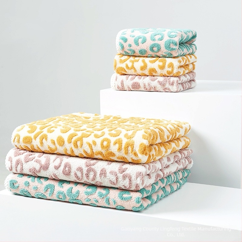 Penetrator korall fleece törölköző arcra, jacquard, 150d, 80–100 g