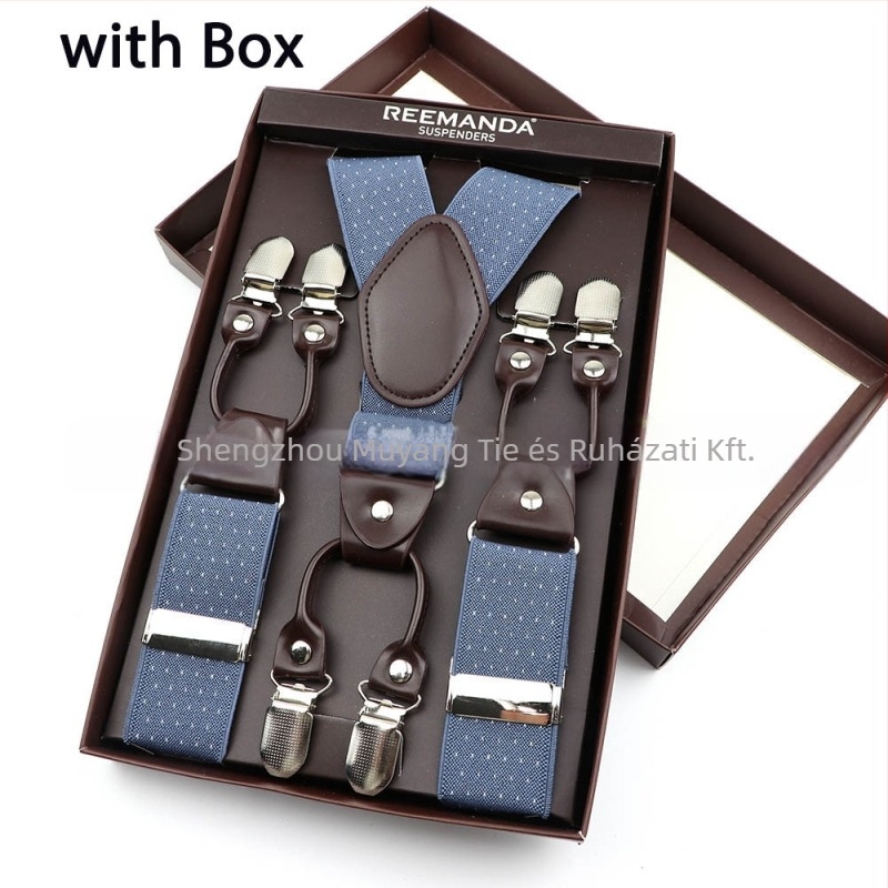 Uniszex vállpántok kereszt hátsó résszel, hat csipeszes, állítható, elasztikus, poliészterből