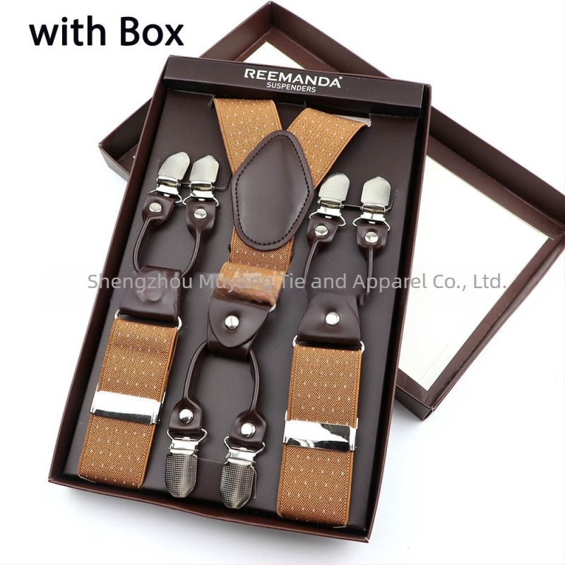 Uniszex hatklipszes vállpántok, állítható, erős elasztikus, kereszt-háti dizájn, poliészter szál gumírozott szalaggal