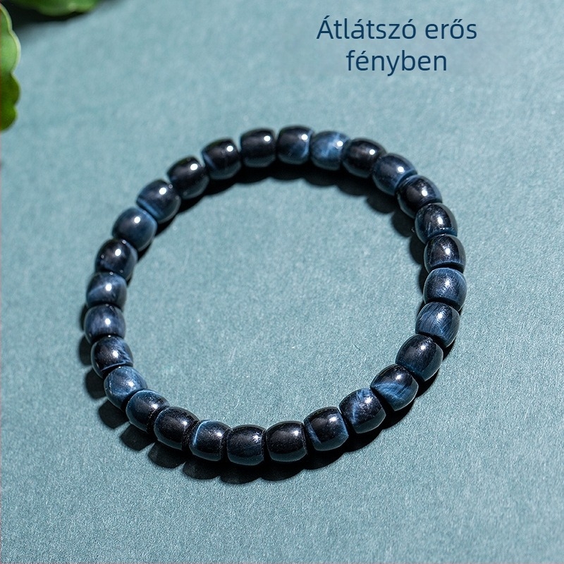 Tigrisszem karkötő, geometriális forma, polírozott felület, uniszex, Star Rain Jewelry