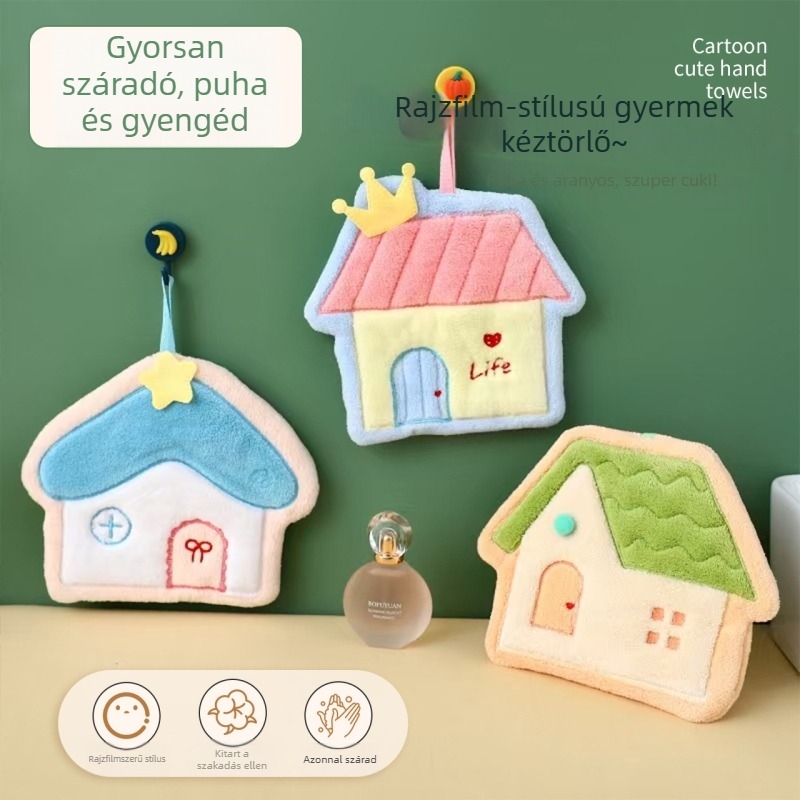 Kéztörlő korall plüssel, kígyóév témájú, gyerekes dizájnnal (Anyag: korall plüss; Tömeg: 30–50 g; Szál: 150D; Hímzés; Márka: Chang Yue)