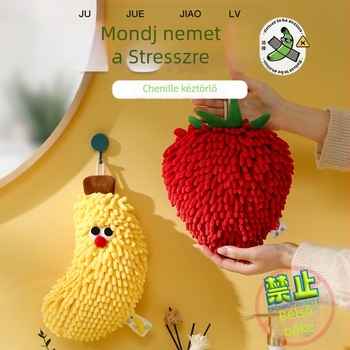 Kéz törlő coral fleece-ből; 150d szál; tömeg 30–50 g; magas és alacsony szálak, spirális szál