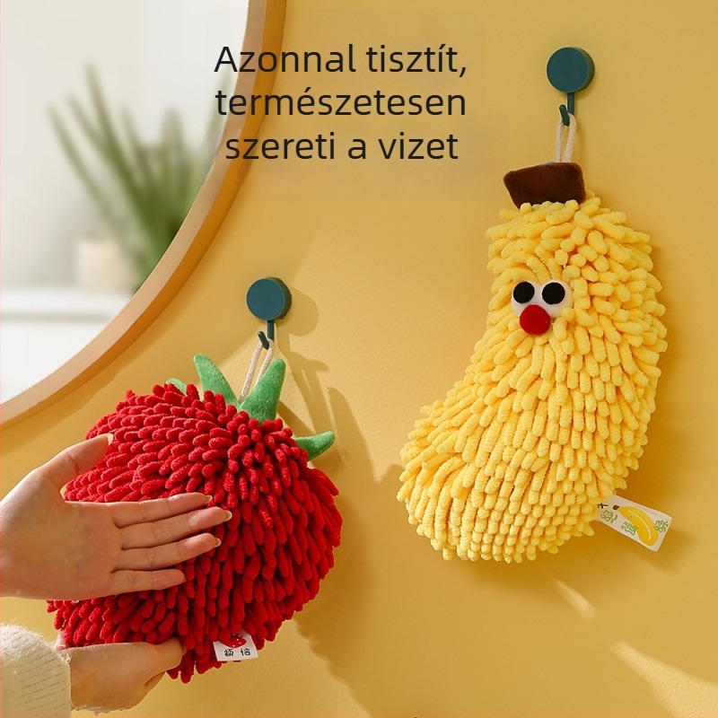Kéz törlő coral fleece-ből; 150d szál; tömeg 30–50 g; magas és alacsony szálak, spirális szál