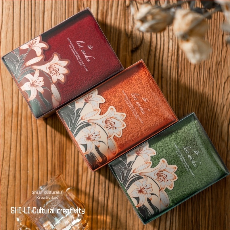 Shili ajándék törölköző doboz, korall fleece, esküvői ajándék