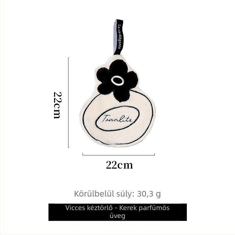 Kéztörölköző akasztóval, korall frottír fleece, 150D, hímzett és felvarr DBolog, 30–50 g