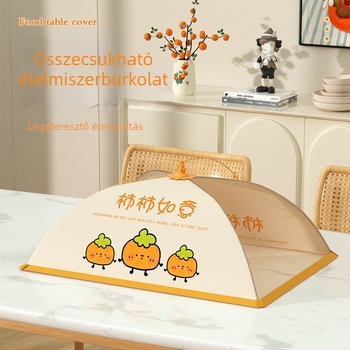Ételfedő asztalhoz, összecsukható, porvédett, rovarálló, lélegző (Anyag: barackbőr velúr)