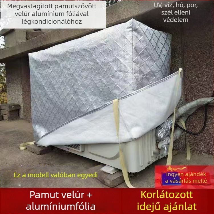 Klímaberendezés fedél, elasztikus poliuretán rost (spandex); modern minimalista stílus; porvédőfedél klímaberendezéshez