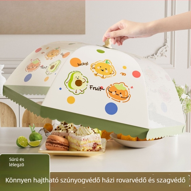 Összecsukható hálós ételfedő – szúnyogmentes, porvédő, ételmaradékokhoz