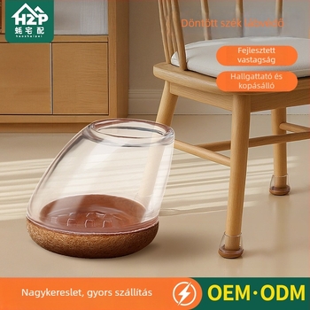 Asztal- és szék lábvédők – kör alakúak, TPE + nem szőtt textil, csendes és kopásálló, modern minimalist stílus, 15–20°-os döntött székekhez.