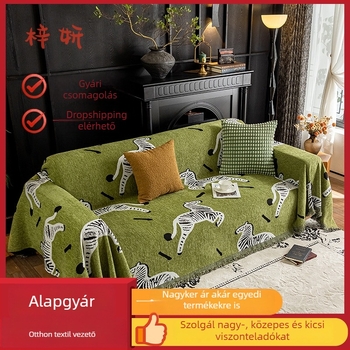 Chenille anyagú kanapéháttámla védőhuzat, növény- és virágmintás, kombinált kanapóhoz, INS stílus, testreszabható