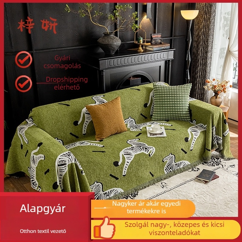 Chenille anyagú kanapéháttámla védőhuzat, növény- és virágmintás, kombinált kanapóhoz, INS stílus, testreszabható