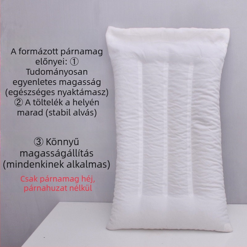 Hajdina párna belső párnahuzattal és maghéj töltőzsákkal — pár felnőtteknek és gyerekeknek, Cassia maghéj töltőzsák, vastított