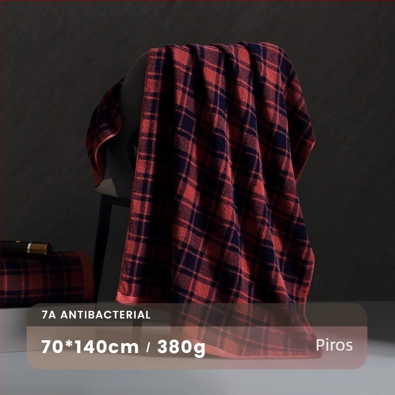 Japán stílusú Muji 100% pamut törölköző készlet, új kockás törölközők, nedvszívó fürdőtörölközők, viselhető és tekerhető