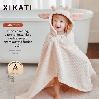 Baba fürdőköntös kapucnival, korall plüss fleece (Márka: Xikati; Anyag: korall plüss fleece; Tömeg: ≥500 g; Szál: 150d; Gyártási folyamat: Nyomtatás)