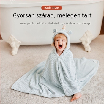 Baba fürdőköntös kapucnival, korall plüss fleece (Márka: Xikati; Anyag: korall plüss fleece; Tömeg: ≥500 g; Szál: 150d; Gyártási folyamat: Nyomtatás)