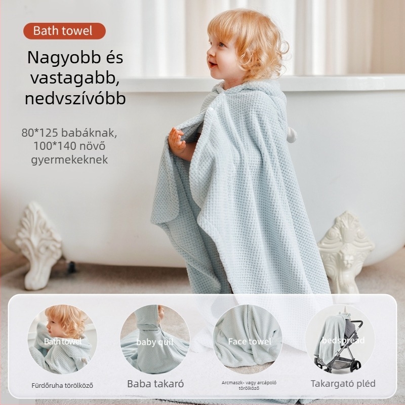 Baba fürdőköntös kapucnival, korall plüss fleece (Márka: Xikati; Anyag: korall plüss fleece; Tömeg: ≥500 g; Szál: 150d; Gyártási folyamat: Nyomtatás)