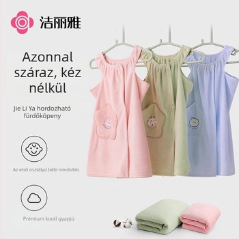 Családi fürdőköpeny – viselhető köntös, gyorsan száradó, 100% poliészter, családi használat, 270g/480g