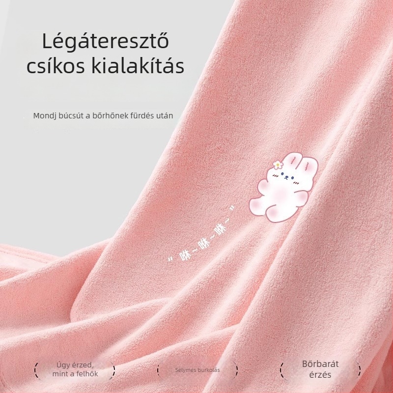 Családi fürdőköpeny – viselhető köntös, gyorsan száradó, 100% poliészter, családi használat, 270g/480g