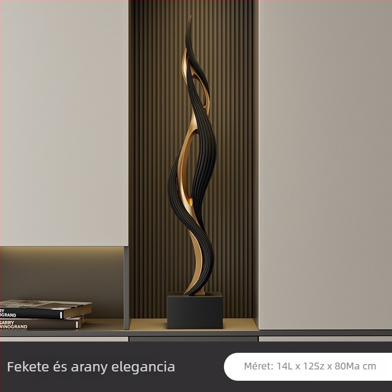 Gyanta padlón álló szobor - Új kínai stílusú dekoráció a bejárathoz és a nappaliba, vertikális padlódísz, házavató ajándék