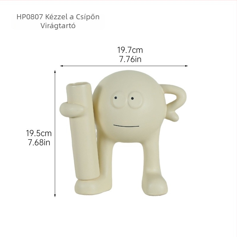 Porcelán karakterfigura – modern minimalist stílus; anyag: porcelán; ajándék alkalmak: esküvő, születésnap, új otthon