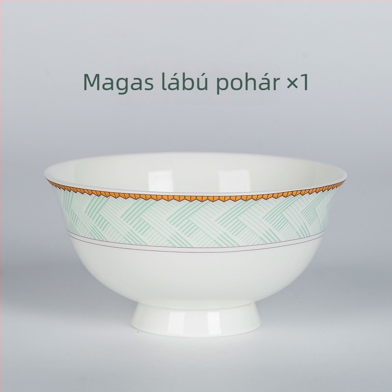 Csontporcelánból készült rizses tál-készlet, kör alakú, underglaze színű felület, mikrohullámú sütőben használható, logó nyomtatás és testreszabás
