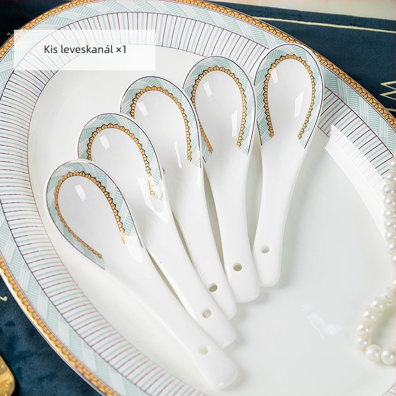 Csontporcelánból készült rizses tál-készlet, kör alakú, underglaze színű felület, mikrohullámú sütőben használható, logó nyomtatás és testreszabás