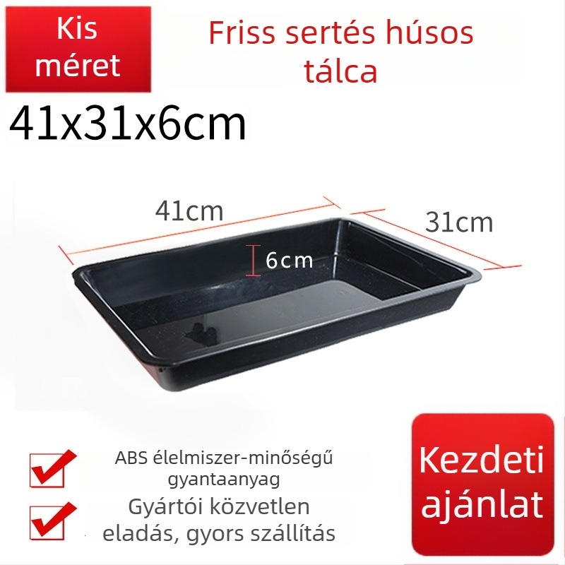 Hús-display tálca – ABS műanyag, Yamajia márka, egyszerű stílus, Supermarket fresh food tray sorozat
