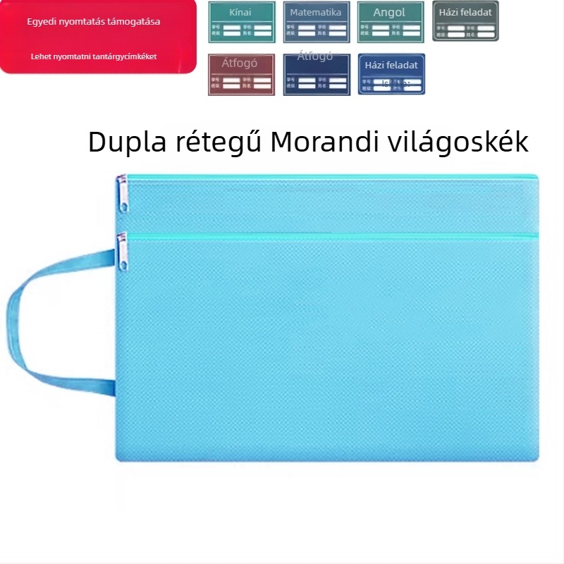 Jinna Oxford vízálló dokumentumtáska cipzárral – Nyomtatott logó, várandóság ellenőrzéséhez, rajzolt stílus