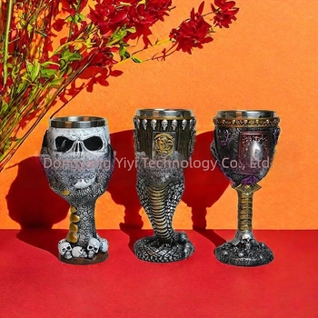 Dekorációs pohár gyantából, 3D design bár- és otthoni dekorhoz, modern egyszerű stílus (Kategória: Gyanta Kézművek; Márka: Exhibition Art; Csomagolás: karton)