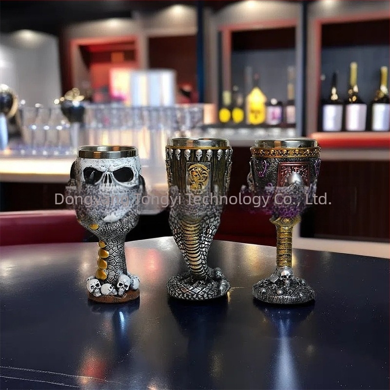 Dekorációs pohár gyantából, 3D design bár- és otthoni dekorhoz, modern egyszerű stílus (Kategória: Gyanta Kézművek; Márka: Exhibition Art; Csomagolás: karton)