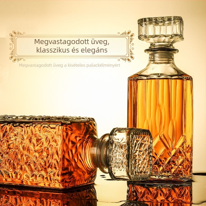 Üveg borosüveg négyzet-diamant talppal, lezárt, nyomtatásra kész