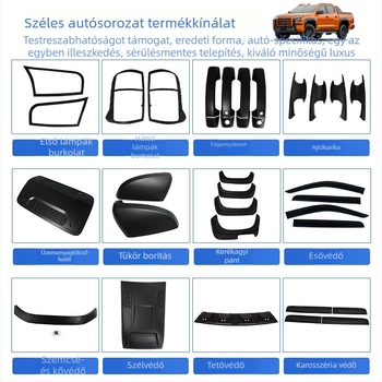 Isuzu MU-X 2017–2020 első fényszóró keret, ABS műanyag, öntapadós hátoldal, előfényekhez kompatibilis, testreszabható