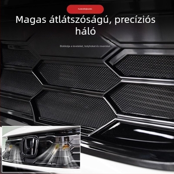 Honda első hűtőrács középső hálóval és snap-on rovarhálóval – külső megjelenés frissítés