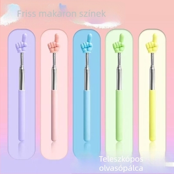 Kinyitható olvasó mutató, ujjszerű műanyag vonalzó, gyerekeknek, rajzfilmszerű stílus, 6–10 évesek és 10 év felett