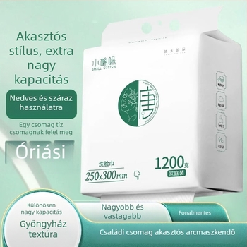 Little Mian Do arc törölköző, vastagított és megnagyobbított, falra szerelhető, száraz és nedves használatra, regenerált cellulóz rost