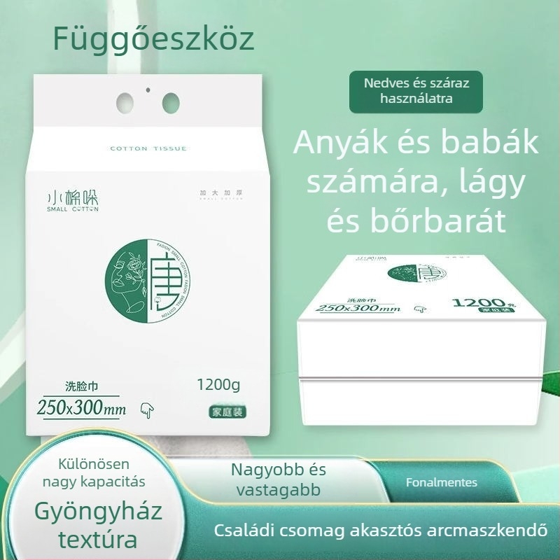 Little Mian Do arc törölköző, vastagított és megnagyobbított, falra szerelhető, száraz és nedves használatra, regenerált cellulóz rost